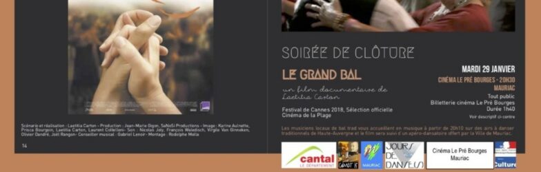 « Le Grand bal » : Initiations aux danses trad’, bal et projections au cinéma Le Pré Bourges à Mauriac